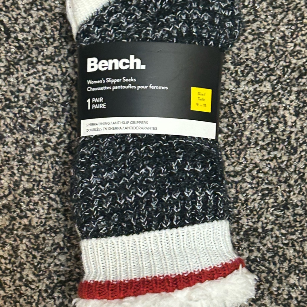 Bench Black and White Knitted Socks